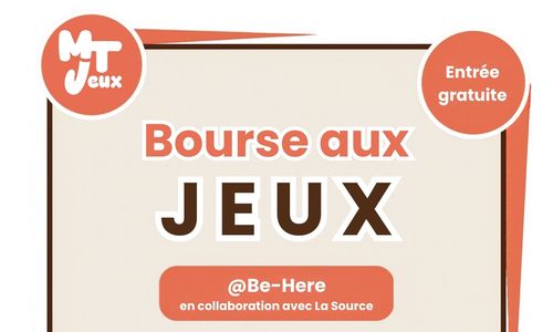Bourse aux Jeux au Be-Here - 2e édition! ✨