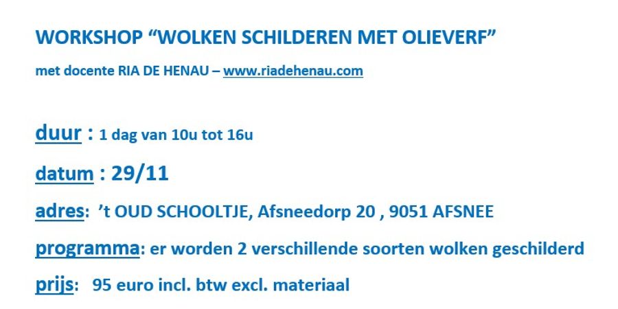 image - Workshop wolken schilderen met olieverf