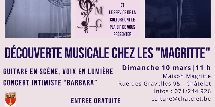 image - Découverte musicale chez les Magritte - Guitare en scène, voix en lumière