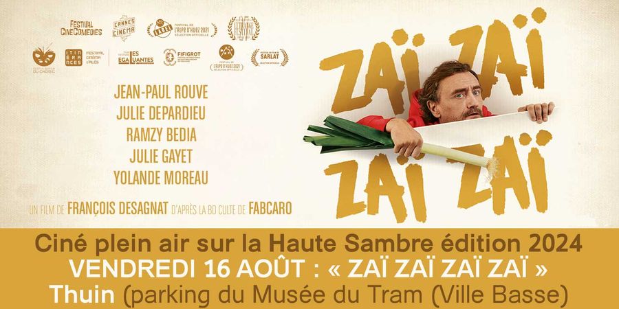 image - Ciné plein air à Thuin : «Zaï zaï zaï zaï»