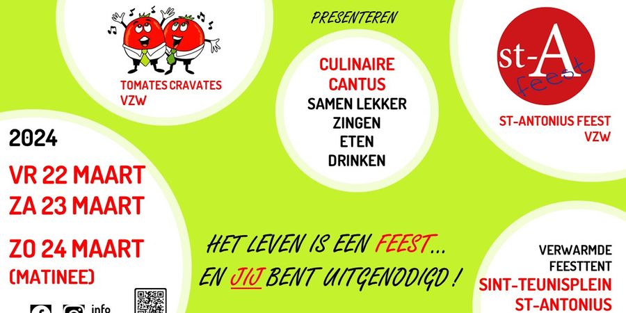 image - CULINAIRE CANTUS - SAMEN LEKKER ZINGEN ETEN DRINKEN 