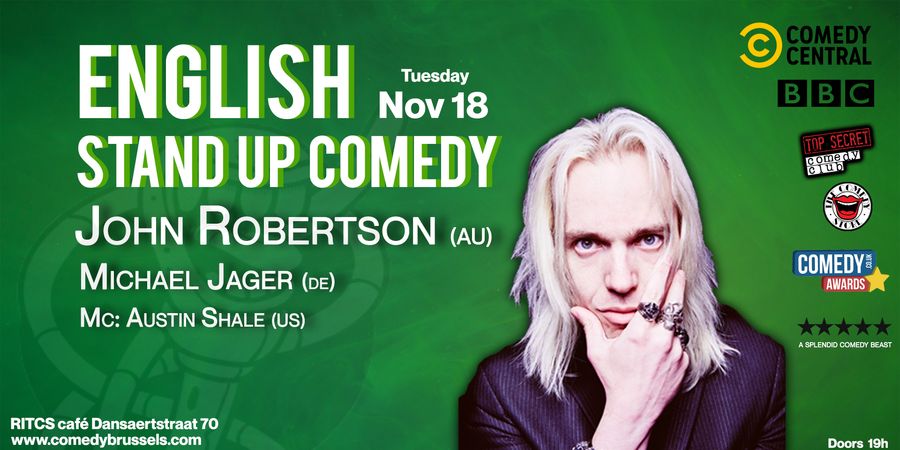 image - English Comedy at RITCS cafe John Robertson & Michael Jager