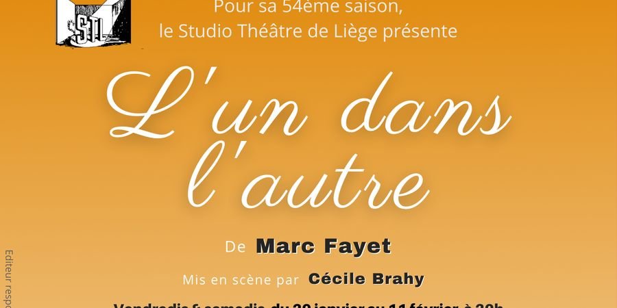 image - Au Studio Théâtre de Liège : L'un dans l'autre - de Marc Fayet