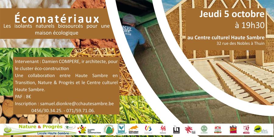 image - Conférence : Écomatériaux – Les isolants naturels biosourcés pour une maison écologique