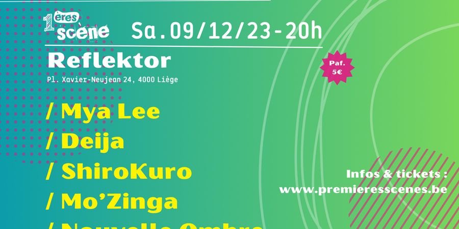 image - Concert 1ères Scènes – Mya Lee / Mo’Zinga / Nouvelle Ombre / Deija / ShiroKuro