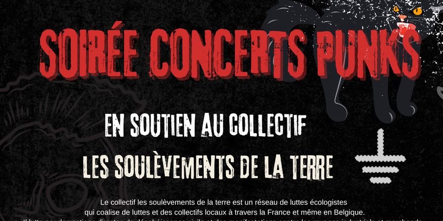 image - Soirée concerts punks en soutien au collectif les soulèvements de la terre