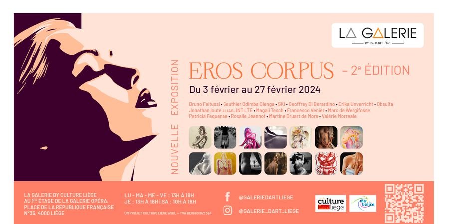 image - Nouvelle exposition & vernissage de février 2024 : Eros Corpus - 2e Edition