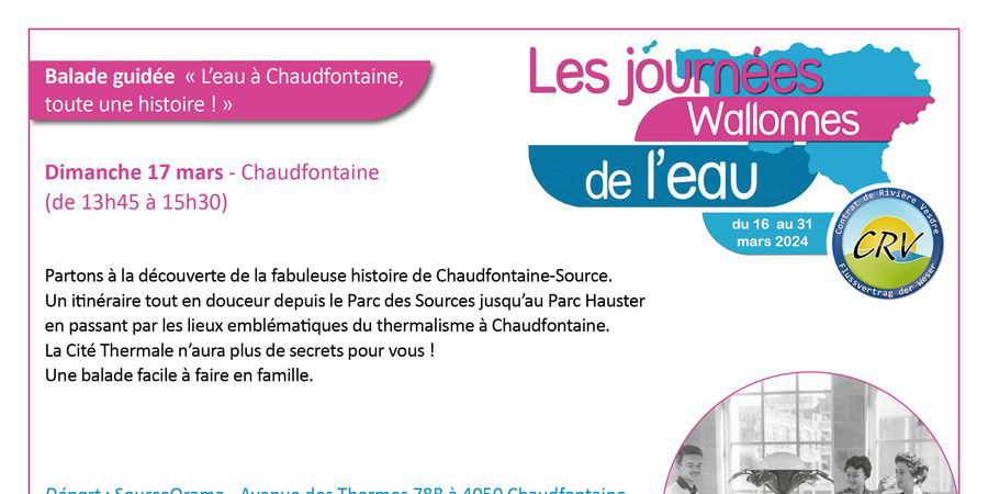 image - Balade guidée « L’eau à Chaudfontaine, toute une histoire ! »