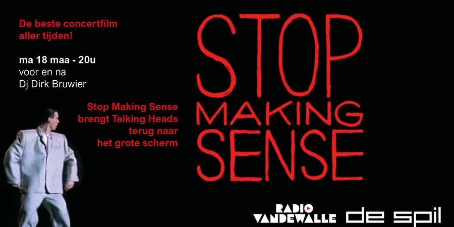 image - Filmkus en Radio Vandewalle STOP MAKING SENSE (TALKING HEADS)