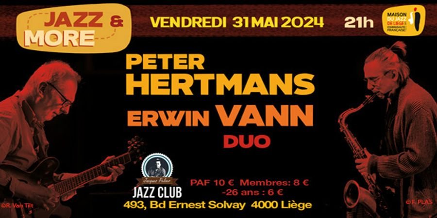 image - Jazz& More: Erwin Vann & Peter Hertmans duo “Compassion”