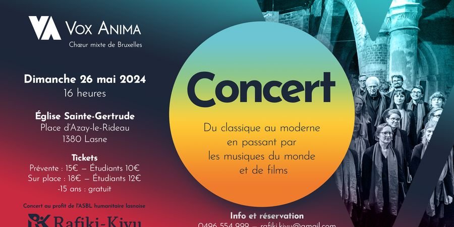 image - Concert au profit de Rafiki-Kivu ASBL