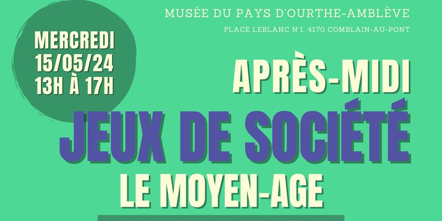 image - Mercredi Jeux au Musée : le Moyen-Age