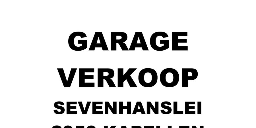 image - Garageverkoop en straatrommelmarkt