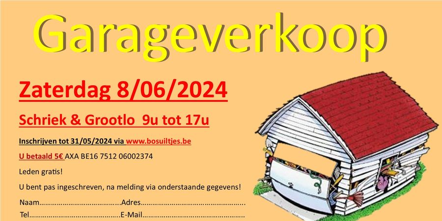 image - Garageverkoop