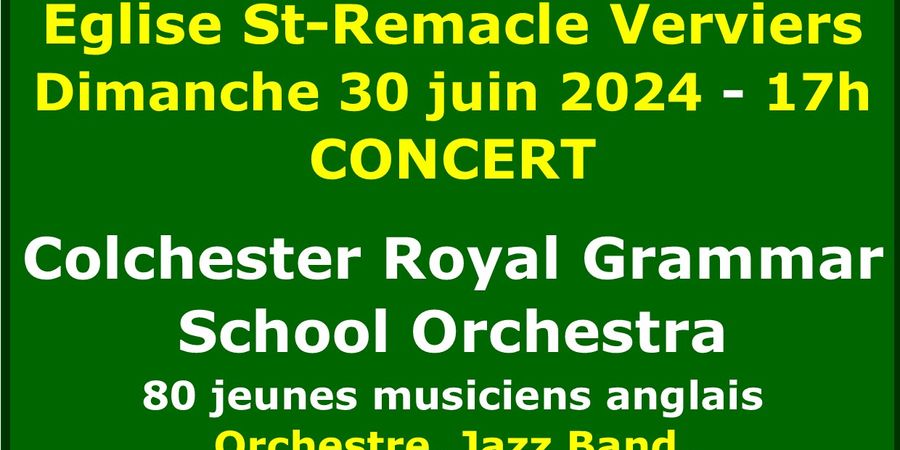 image - Concert Colchester Royal Grammar School Orchestra