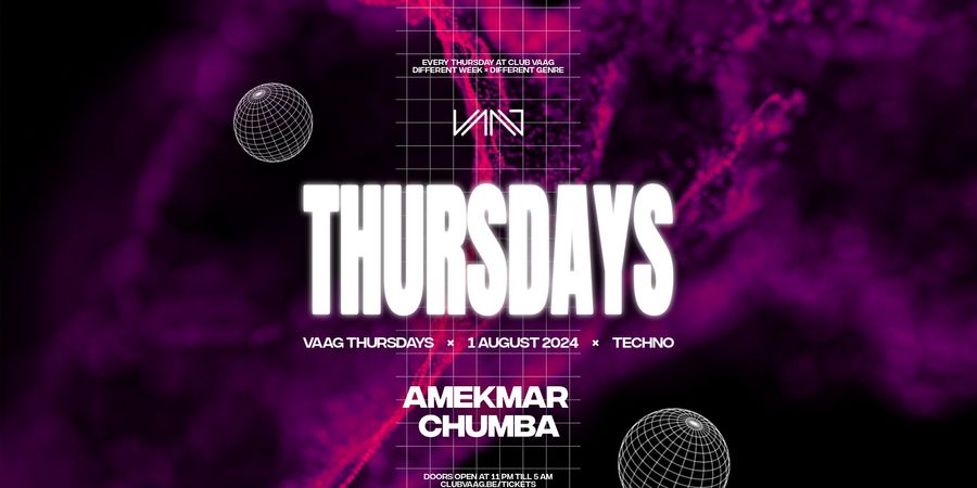 image - Vaag Thursdays invites AMEKMAR & CHUMBA