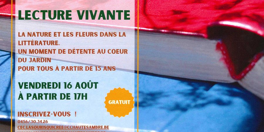 image - Workshop : Lecture vivante dans le jardin