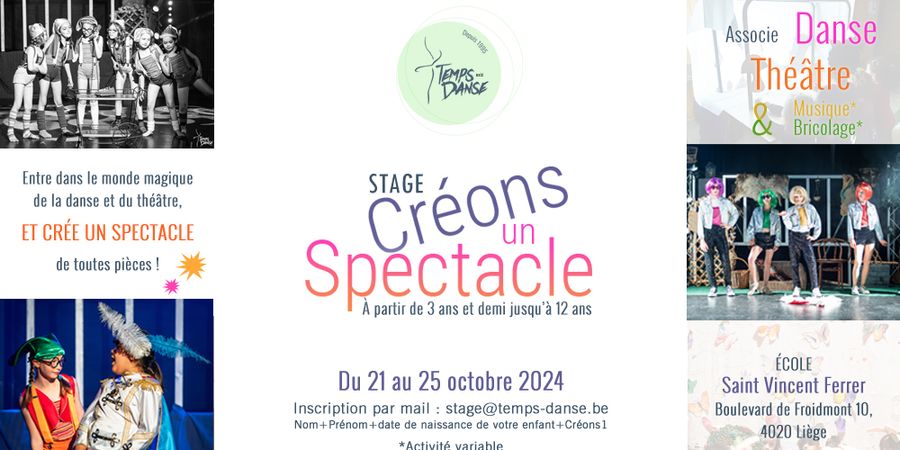 image - STAGE ENFANT « CRÉONS UN SPECTACLE » DANSE & THÉÂTRE