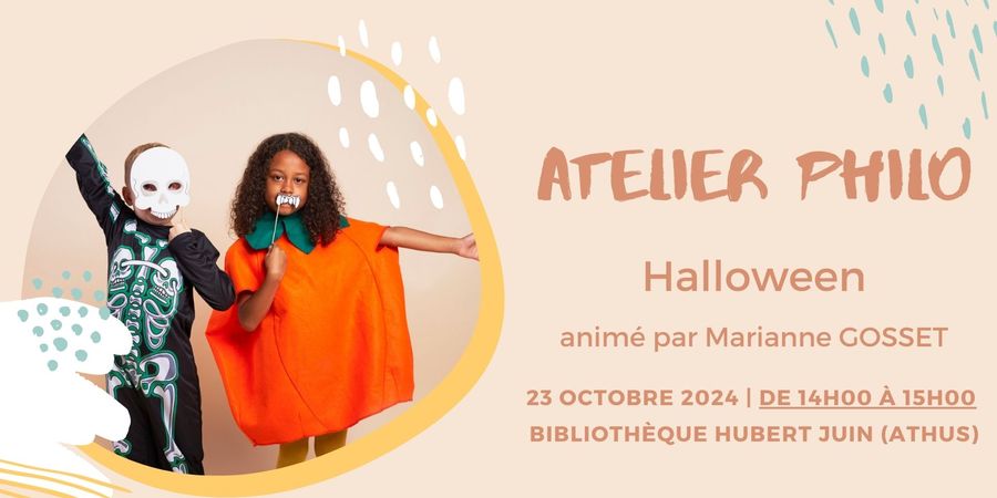 image - Atelier PHILO à la bibliothèque d'Athus | Halloween