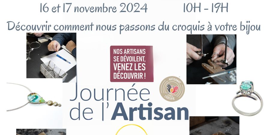 image - Journée de l'Artisan, pendant tout un week-end Entrez dans les coulisses de l’artisanat !