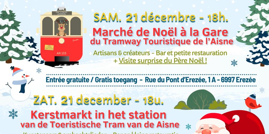 image - Marché de Noël à la gare du Tramway touristique de l'Aisne