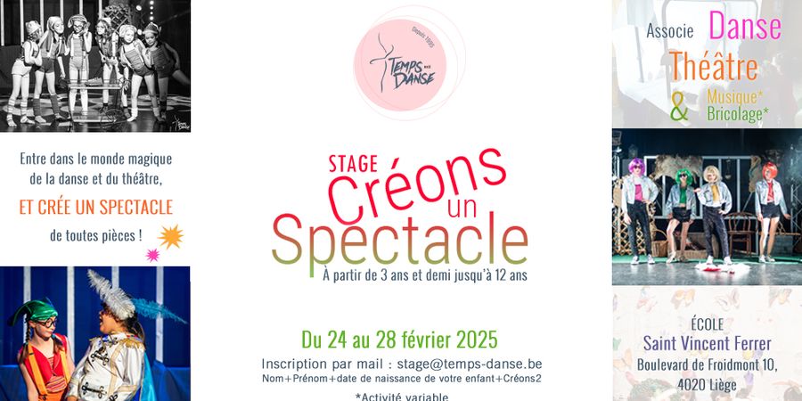 image - STAGE ENFANT « CRÉONS UN SPECTACLE » DANSE & THÉÂTRE