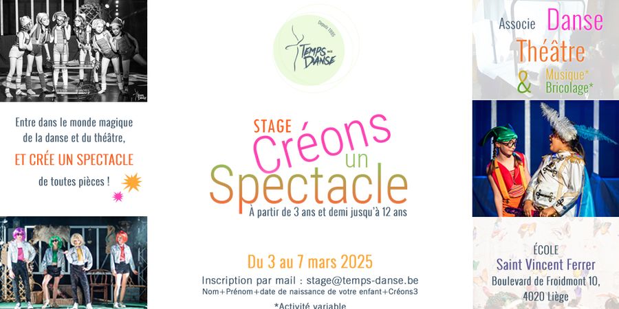 image - STAGE ENFANT « CRÉONS UN SPECTACLE » DANSE & THÉÂTRE