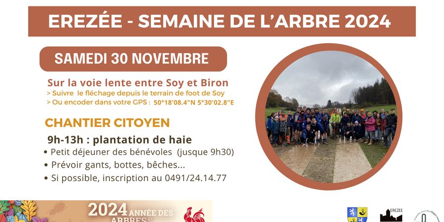 image - Plantation participative d'une haie à Biron