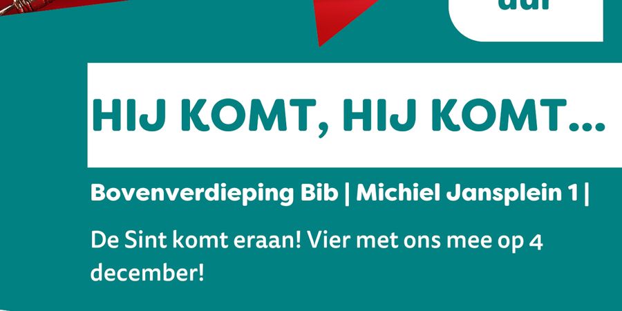 image - De Sint komt naar de bib!