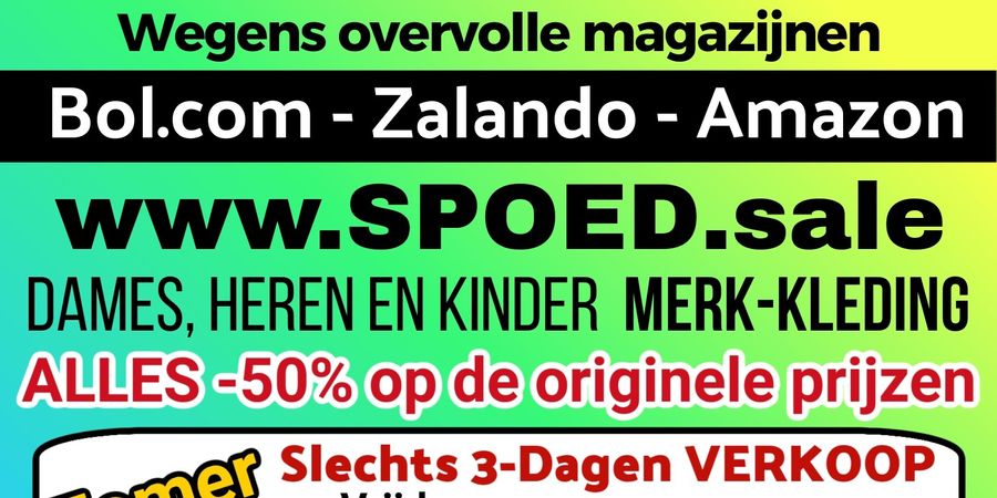 image - Spoed Sale Wieze (hal A) Mei - Spoedverkoop dames, heren, kinder Merkkleding en accessoires!