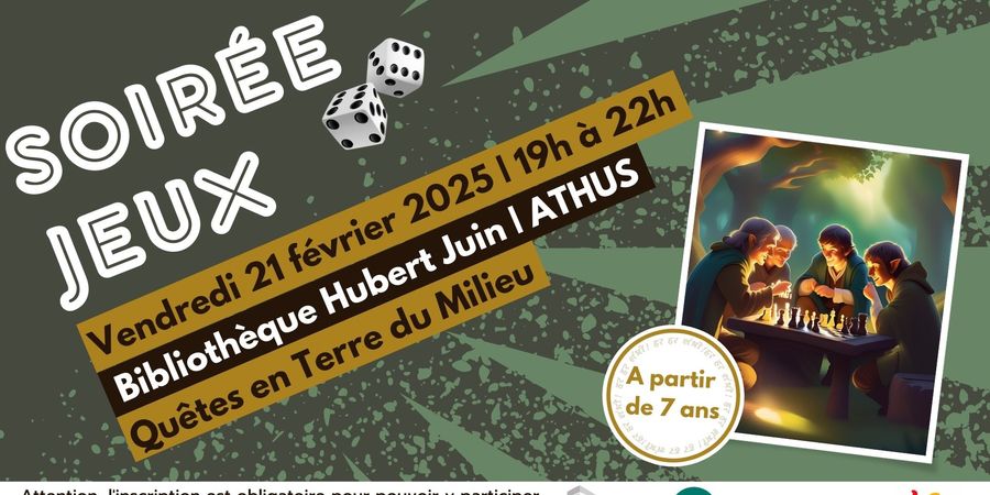 image - Soirée jeux à la bibliothèque d'Athus | Quêtes en Terre du Milieu