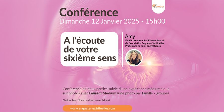 image - Conférence - A l'écoute de son sixième sens