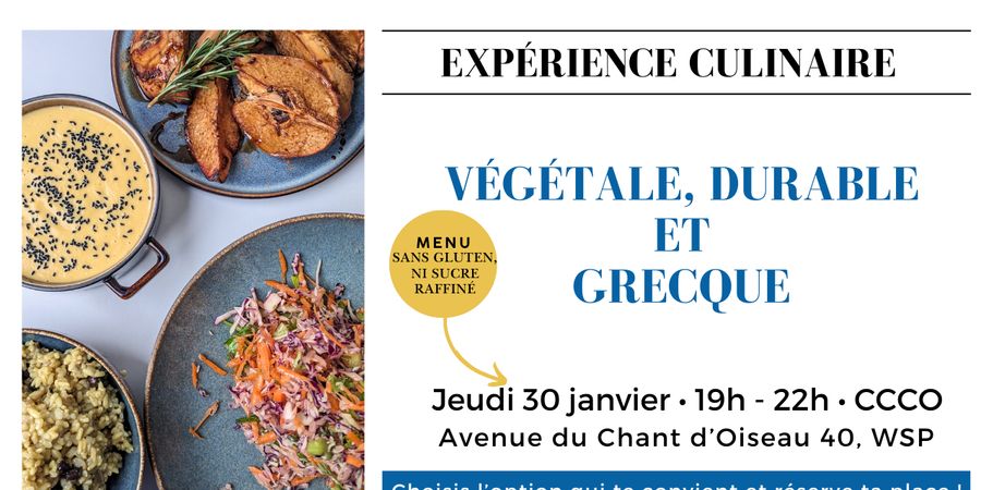 image - Expérience culinaire végétale, durable, et grecque !