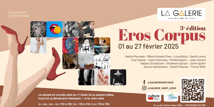 image - Nouvelle exposition & vernissage de février 2025 : Eros Corpus - 3e édition