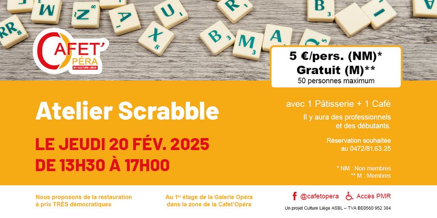 image - Atelier Scrabble de la Cafet' Opera