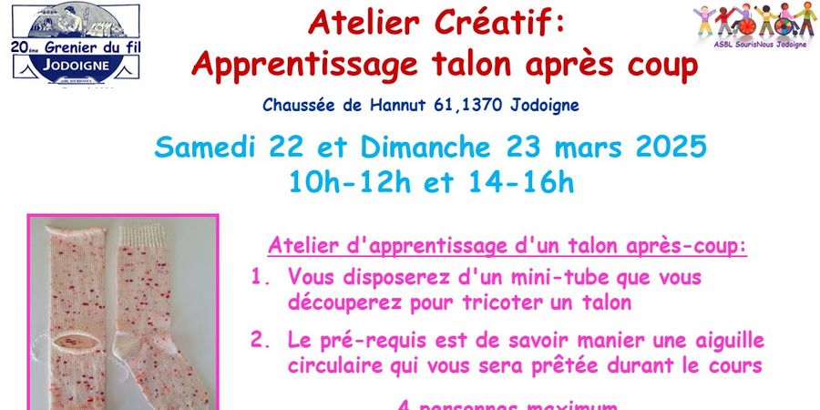 image - Atelier créatif apprentissage talon après coup