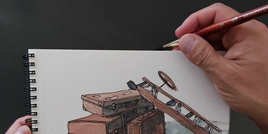 image - Cours d’initiation à l’aquarelle et « croquis et aquarelles à travers Train World »