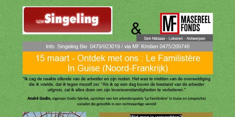 image - Dagreis naar La Familistère in Guise, een goed bewaarde site van een utopische socialist