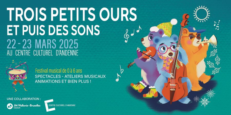 image - Trois petits ours et puis des sons | Festival musical pour 0-6 ans