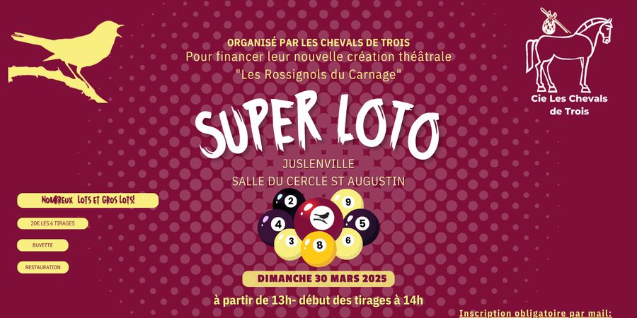 image - SUPER LOTO Salle du Cercle Saint Augustin Rue Juslenville-petite 16, 4910 Theux