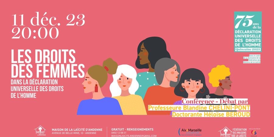 image - Conférence/débat : Les droits des femmes dans la déclaration universelle des droits de l'Homme