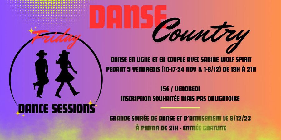 image - Friday Dance Session Country avec Sabine Wolf Spirit