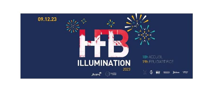 image - Illumination du haut-fourneau B de Ougrée et Feu d'artifice