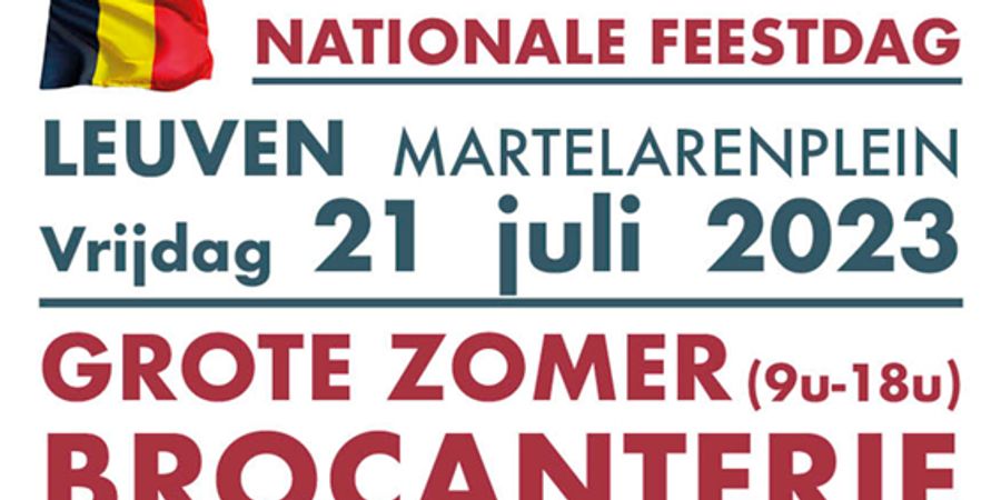image - Grande Brocante d'été (Fête nationale) + Brocante enfants - Leuven