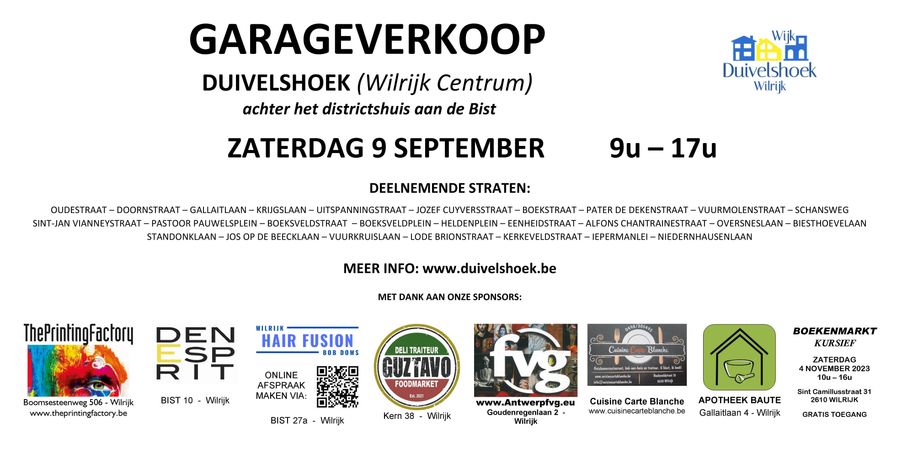 image - Garageverkoop Duivelshoek Wilrijk