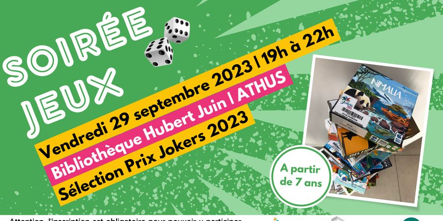 image - Soirée jeux à la bibliothèque d'Athus | Prix Jokers 2023