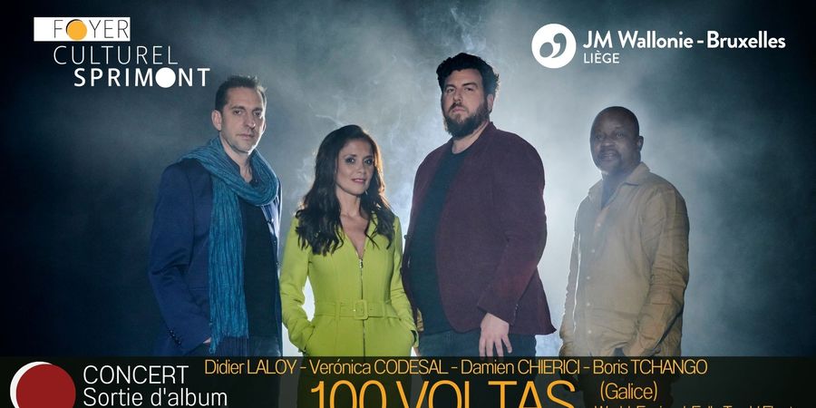 image - 100 VOLTAS : Veronica Codesal - Didier Laloy - Damien Chierici - Boris Tchango