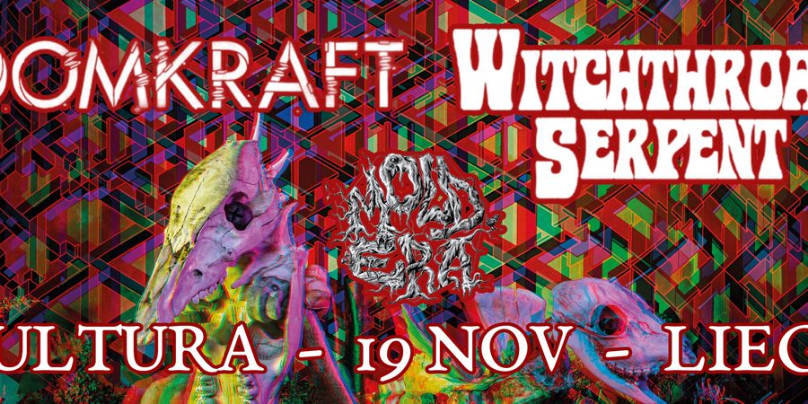 image - Domkraft (SE) + Witchthroat Serpent (FR) + MoldEra @ KulturA