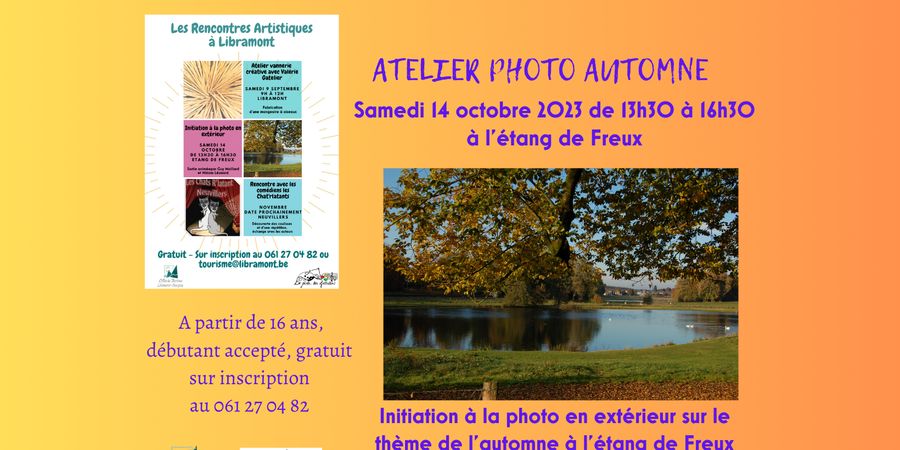 image - Atelier photo en extérieur à l'étang de Freux : thème automne