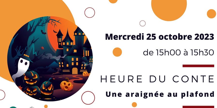 image - Heure du conte à la bibliothèque d'Athus | Une araignée au plafond